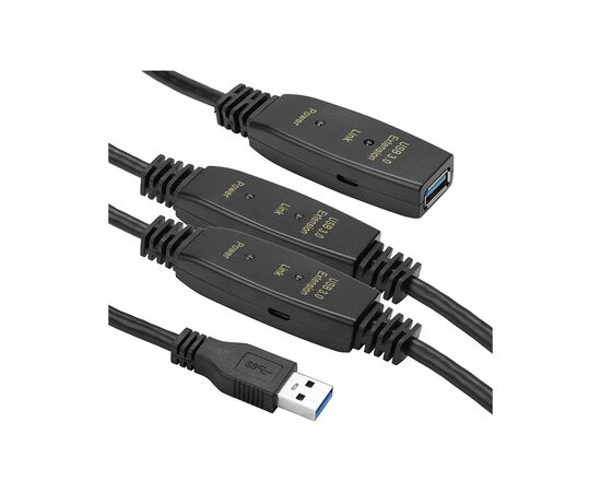 Адаптер USB 3.0 AM - AF, 20 m, active PowerPlant (CA912865)