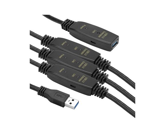 Адаптер USB 3.0 AM - AF, 30 m, active PowerPlant (CA912872)