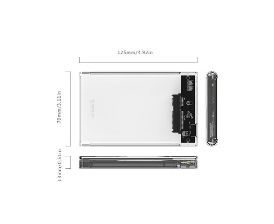 Карман внешний Orico HDD 2139U3-CR-BP (HC380169), изображение 2 Карман внешний Orico HDD 2139U3-CR-BP (HC380169), изображение 2