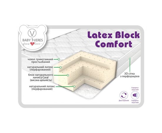 Матрас для детской кроватки Верес Latex Block comfort 10см (50.7.05)