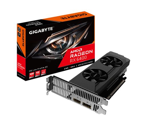 Відеокарта GIGABYTE Radeon RX 6400 4Gb LP (GV-R64D6-4GL)