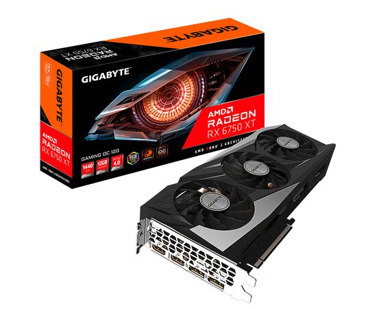 Відеокарта GIGABYTE Radeon RX 6750 XT 12Gb GAMING OC (GV-R675XTGAMING OC-12GD)
