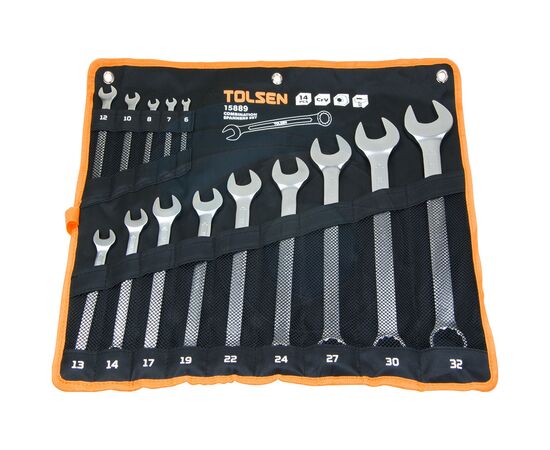 Ключ Tolsen комбинированных в чохле 14 шт (15889), изображение 4 Ключ Tolsen комбинированных в чохле 14 шт (15889), изображение 4