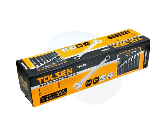 Ключ Tolsen комбинированных в чохле 14 шт (15889), изображение 5 Ключ Tolsen комбинированных в чохле 14 шт (15889), изображение 5
