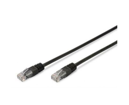 Патч-корд 5м, UTP, cat.5e, AWG 26/7, CU, PVC, black Digitus (DK-1511-050/BLACK)