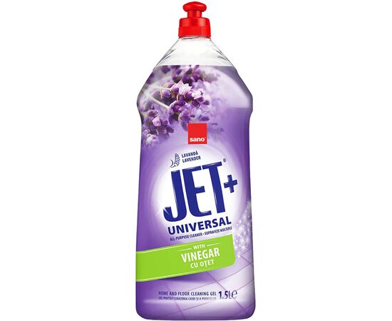 Рідина для чищення ванн Sano Jet Universal Gel з оцтом та ароматом лаванди 1.5 л (7290108351156)