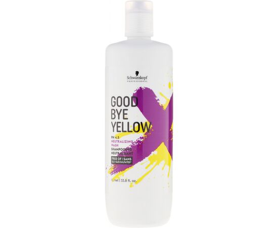 Шампунь Schwarzkopf Professional Goodbye Yellow Бессульфатный с антижелтым эффектом 1000 мл (4045787736373)