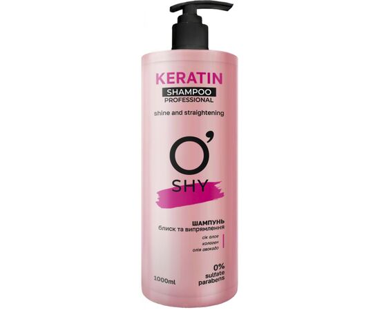 Шампунь O'Shy Keratin Блиск та випрямлення 1000 мл (4820195508299)