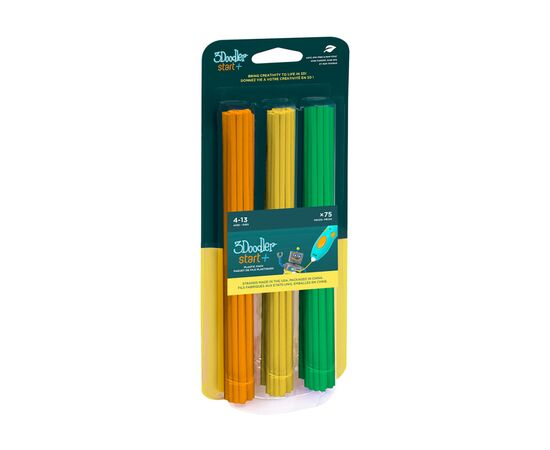 Стержень для 3D-ручки 3Doodler набор Микс (75 шт: оранжевый, желтый, зеленый) (3DS-ECO-MIX2-75)