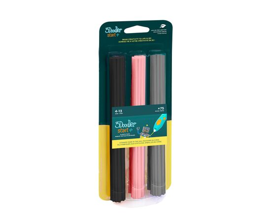 Стержень для 3D-ручки 3Doodler набор Микс (75 шт: черный, розовый, серый) (3DS-ECO-MIX3-75)