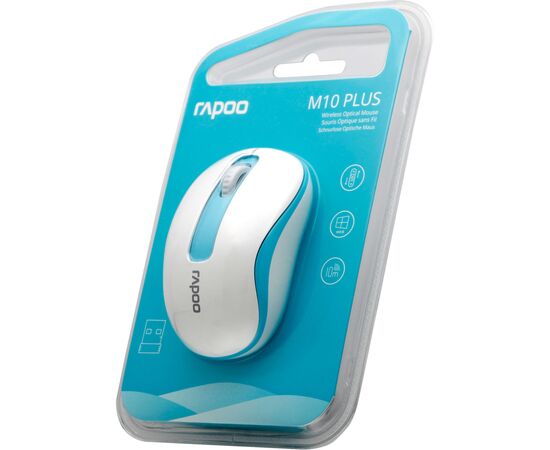 Мышка Rapoo M10 Plus Blue, изображение 5 Мышка Rapoo M10 Plus Blue, изображение 5