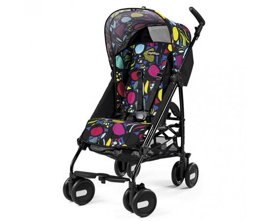Коляска Peg-Perego Pliko Mini Classico Manri Черная с рисунком (IPKR280035RO01MK01)
