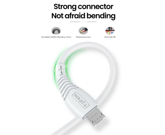Дата кабель USB 2.0 AM to Micro 5P 1.2m Nature T-M830 White T-Phox (T-M830 White), изображение 2 Дата кабель USB 2.0 AM to Micro 5P 1.2m Nature T-M830 White T-Phox (T-M830 White), изображение 2