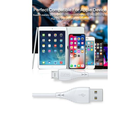 Дата кабель USB 2.0 AM to Micro 5P 1.2m Nature T-M830 White T-Phox (T-M830 White), изображение 3 Дата кабель USB 2.0 AM to Micro 5P 1.2m Nature T-M830 White T-Phox (T-M830 White), изображение 3