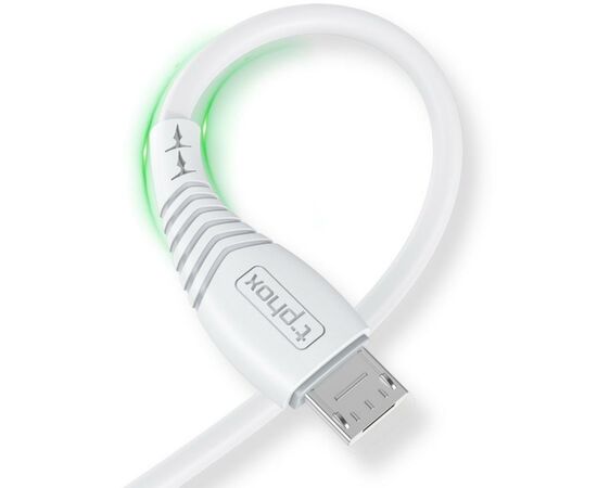 Дата кабель USB 2.0 AM to Micro 5P 1.2m Nature T-M830 White T-Phox (T-M830 White)