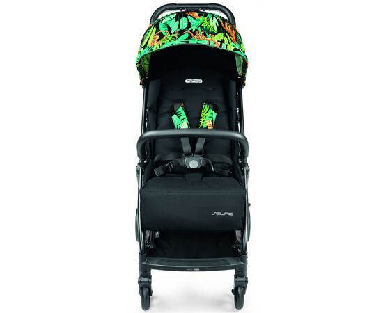 Коляска Peg-Perego Selfie Jaguars черная с рисунком тропики (IP22000000JL24RO01), изображение 2 Коляска Peg-Perego Selfie Jaguars черная с рисунком тропики (IP22000000JL24RO01), изображение 2