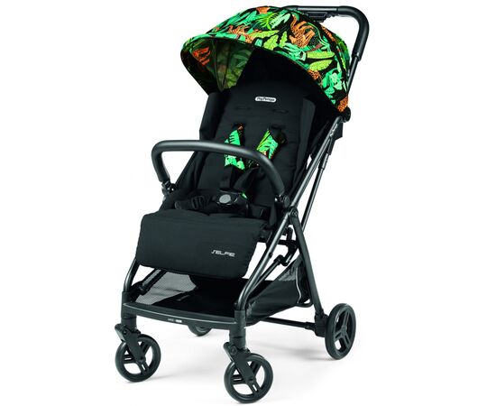 Коляска Peg-Perego Selfie Jaguars чорна з тропічним малюнком (IP22000000JL24RO01)