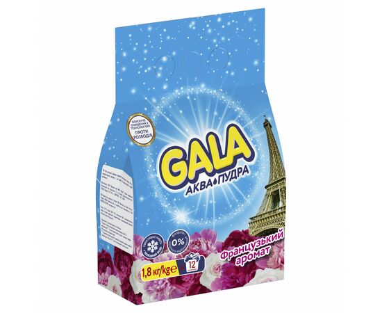 Стиральный порошок Gala Аква-Пудра Французский аромат 1.8 кг (8006540514733), изображение 2 Стиральный порошок Gala Аква-Пудра Французский аромат 1.8 кг (8006540514733), изображение 2
