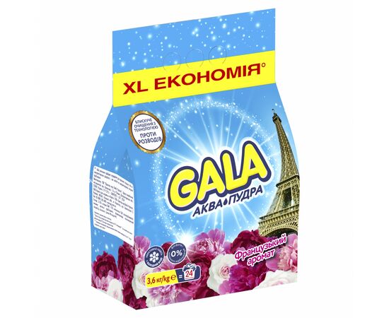 Стиральный порошок Gala Аква-Пудра Французский аромат 1.8 кг (8006540519363), изображение 2 Стиральный порошок Gala Аква-Пудра Французский аромат 1.8 кг (8006540519363), изображение 2
