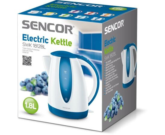 Электрочайник Sencor SWK 1812 BL (SWK1812BL), изображение 2 Электрочайник Sencor SWK 1812 BL (SWK1812BL), изображение 2