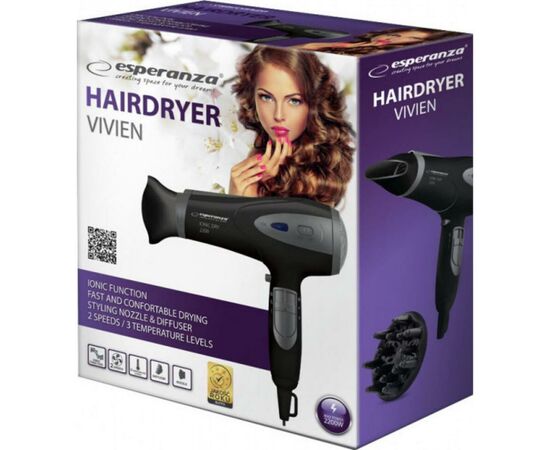 Фен Esperanza EBH005K, зображення 5 Фен Esperanza EBH005K, зображення 5
