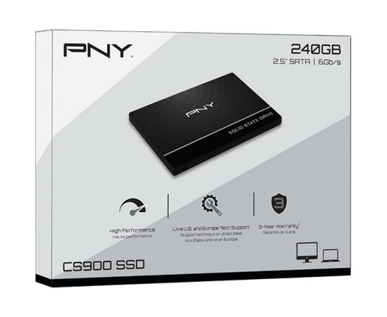 Накопитель SSD 2.5" 240GB PNY (SSD7CS900-240-PB), изображение 4 Накопитель SSD 2.5" 240GB PNY (SSD7CS900-240-PB), изображение 4