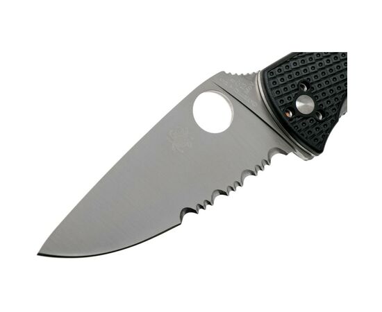 Нож Spyderco Tenacious FRN полусеррейтор (C122PSBK), изображение 3 Нож Spyderco Tenacious FRN полусеррейтор (C122PSBK), изображение 3
