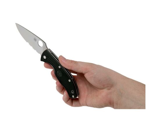 Нож Spyderco Tenacious FRN полусеррейтор (C122PSBK), изображение 8 Нож Spyderco Tenacious FRN полусеррейтор (C122PSBK), изображение 8