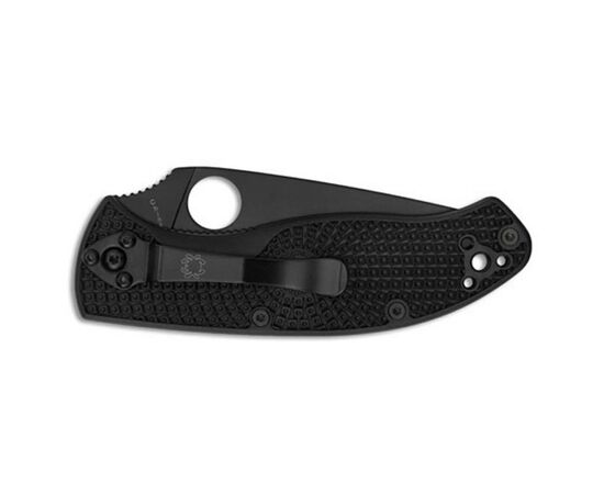 Нож Spyderco Tenacious Black Blade Lightweight полусеррейтор (C122PSBBK), изображение 2 Нож Spyderco Tenacious Black Blade Lightweight полусеррейтор (C122PSBBK), изображение 2