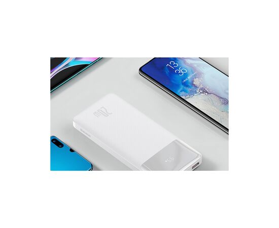 Батарея универсальная Baseus Bipow 20000mAh, 15W, USB-C/3A, 2*USB-A/3A(max.), white (PPDML-J02), изображение 2 Батарея универсальная Baseus Bipow 20000mAh, 15W, USB-C/3A, 2*USB-A/3A(max.), white (PPDML-J02), изображение 2