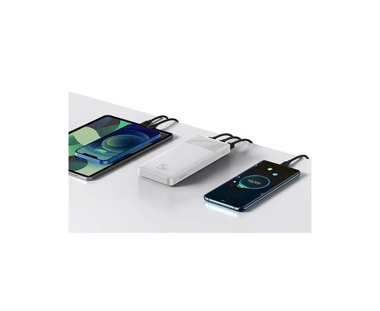Батарея универсальная Baseus Bipow 20000mAh, 15W, USB-C/3A, 2*USB-A/3A(max.), white (PPDML-J02), изображение 5 Батарея универсальная Baseus Bipow 20000mAh, 15W, USB-C/3A, 2*USB-A/3A(max.), white (PPDML-J02), изображение 5
