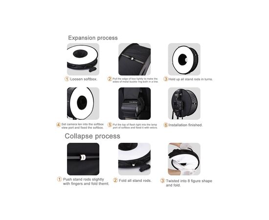 Софтбокс Puluz PU5145 45 см (PU5145), изображение 10 Софтбокс Puluz PU5145 45 см (PU5145), изображение 10
