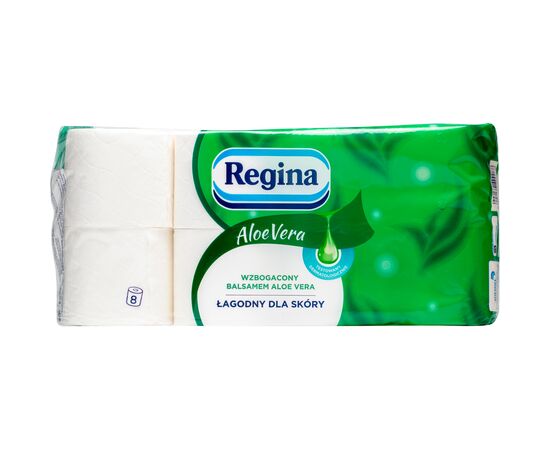 Туалетний папір Regina Aloe Vera 18 м 150 відривів 3 шари 8 рулонів (8004260268554)