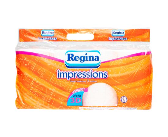 Туалетний папір Regina Impressions Orange 18 м 150 відривів 3 шари 8 рулонів (8004260487979)