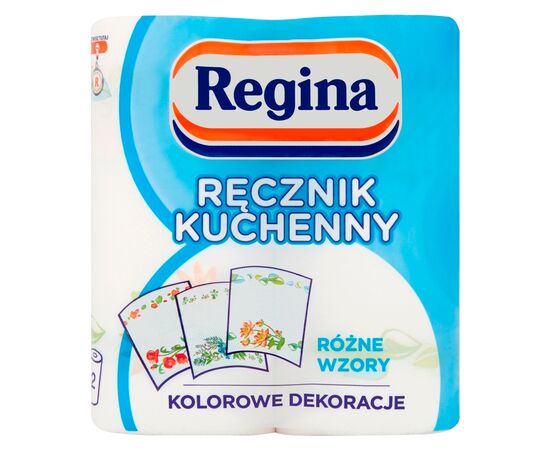 Паперові рушники Regina з декором 10 м 44 відриви 2 шари 2 рулони (8004260007450)