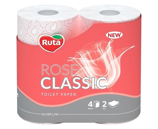 Туалетная бумага Ruta Classic Розовая 2 слоя 4 рулона (4820202894131)