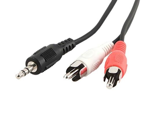 Кабель мультимедийный подовжувач Jack 3.5mm папа/2хRCA Cablexpert (CCA-458/0.2), изображение 2 Кабель мультимедийный подовжувач Jack 3.5mm папа/2хRCA Cablexpert (CCA-458/0.2), изображение 2