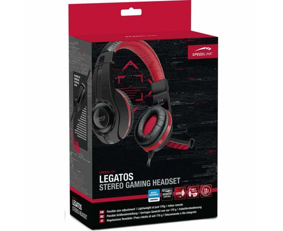 Наушники Speedlink LEGATOS Stereo Gaming Headset black (SL-860000-BK), изображение 4 Наушники Speedlink LEGATOS Stereo Gaming Headset black (SL-860000-BK), изображение 4