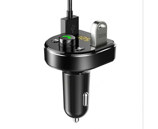 FM модулятор Jellico CM-1 Bluetooth MP3 2USB 3.1А Black (RL058183), изображение 3 FM модулятор Jellico CM-1 Bluetooth MP3 2USB 3.1А Black (RL058183), изображение 3