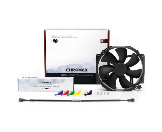 Кулер для корпуса Noctua NF-A15 HS-PWM CHROMAX.BLACK.SWAP, изображение 4 Кулер для корпуса Noctua NF-A15 HS-PWM CHROMAX.BLACK.SWAP, изображение 4