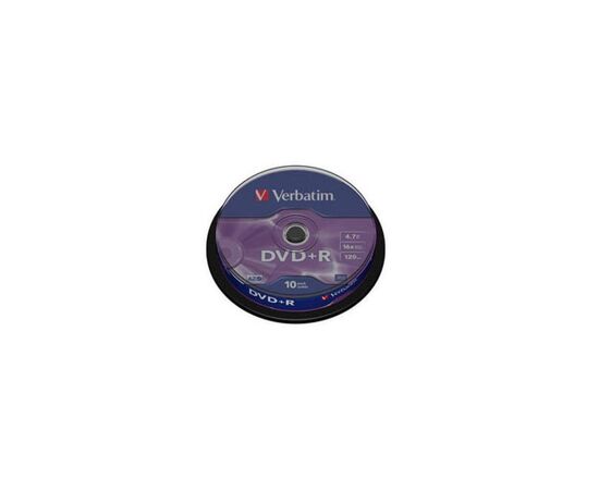Диск DVD Verbatim 4.7Gb 16X CakeBox 10шт Silver (43498)