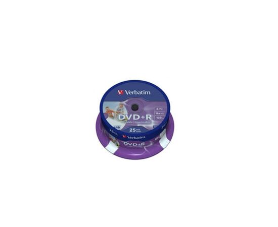 Диск DVD Verbatim 4.7Gb 16X CakeBox 25шт Silver (43500)