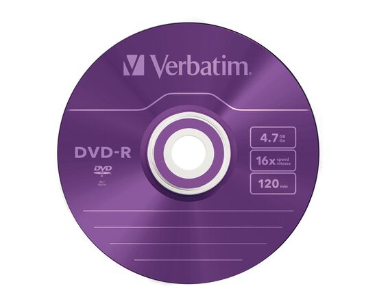 Диск DVD Verbatim 4.7Gb 16X Slim case 5 шт Color (43557), изображение 3 Диск DVD Verbatim 4.7Gb 16X Slim case 5 шт Color (43557), изображение 3