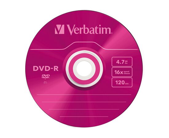 Диск DVD Verbatim 4.7Gb 16X Slim case 5 шт Color (43557), изображение 4 Диск DVD Verbatim 4.7Gb 16X Slim case 5 шт Color (43557), изображение 4