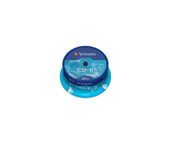 Диск CD Verbatim CD-R 700Mb 52x Cake box 25шт Extra (43432)
