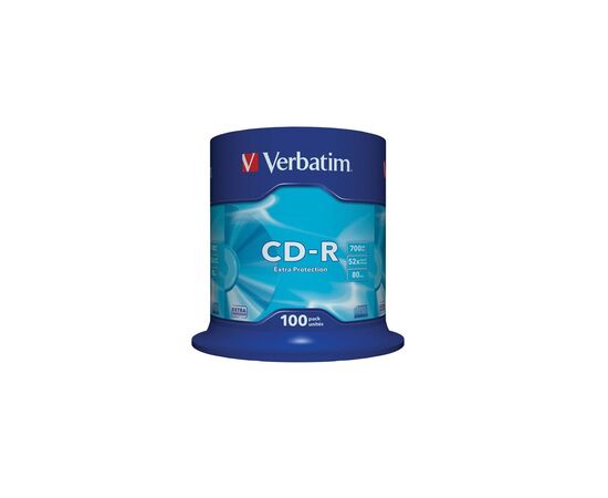 Диск CD Verbatim CD-R 700Mb 52x Cake box 100шт Extra (43411)
