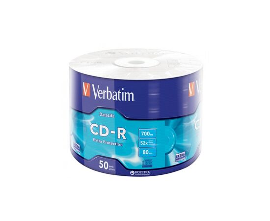 Диск CD Verbatim CD-R 700Mb 52x Wrap-box Extra (43787)