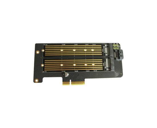 Контролер Dynamode 2х M.2 NVMe M-Key /SATA B-key SSD to PCI-E 3.0 x4/ x8/ x16, (PCI-Ex4- 2xM.2 MB-key)