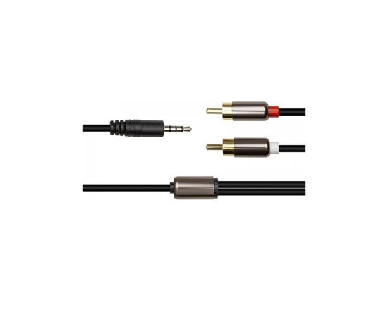 Кабель мультимедийный 3.5 mm Stereo Plug - 2*RCA, 1 m PowerPlant (CA912834), изображение 2 Кабель мультимедийный 3.5 mm Stereo Plug - 2*RCA, 1 m PowerPlant (CA912834), изображение 2