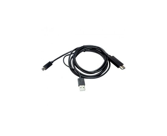 Кабель мультимедійний HDMI to microUSB (11 pin) + USB, 1.8m, (MHL) PowerPlant (CA910861)